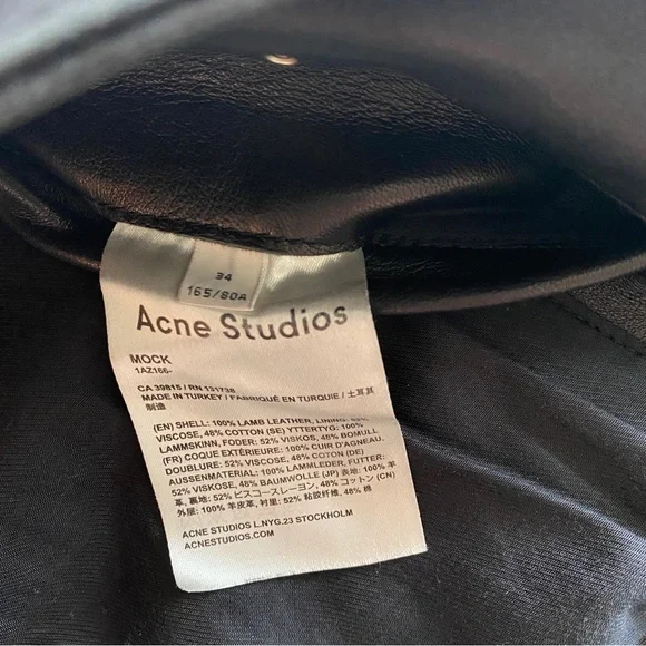 Acne Studios Biker Leather Jacket - Picture 5 of 6
